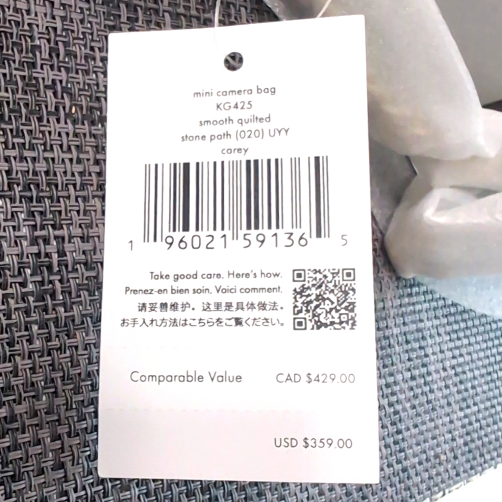 Kate Spade Mini Camera Crossbody Light Gray - Picture 7 of 10